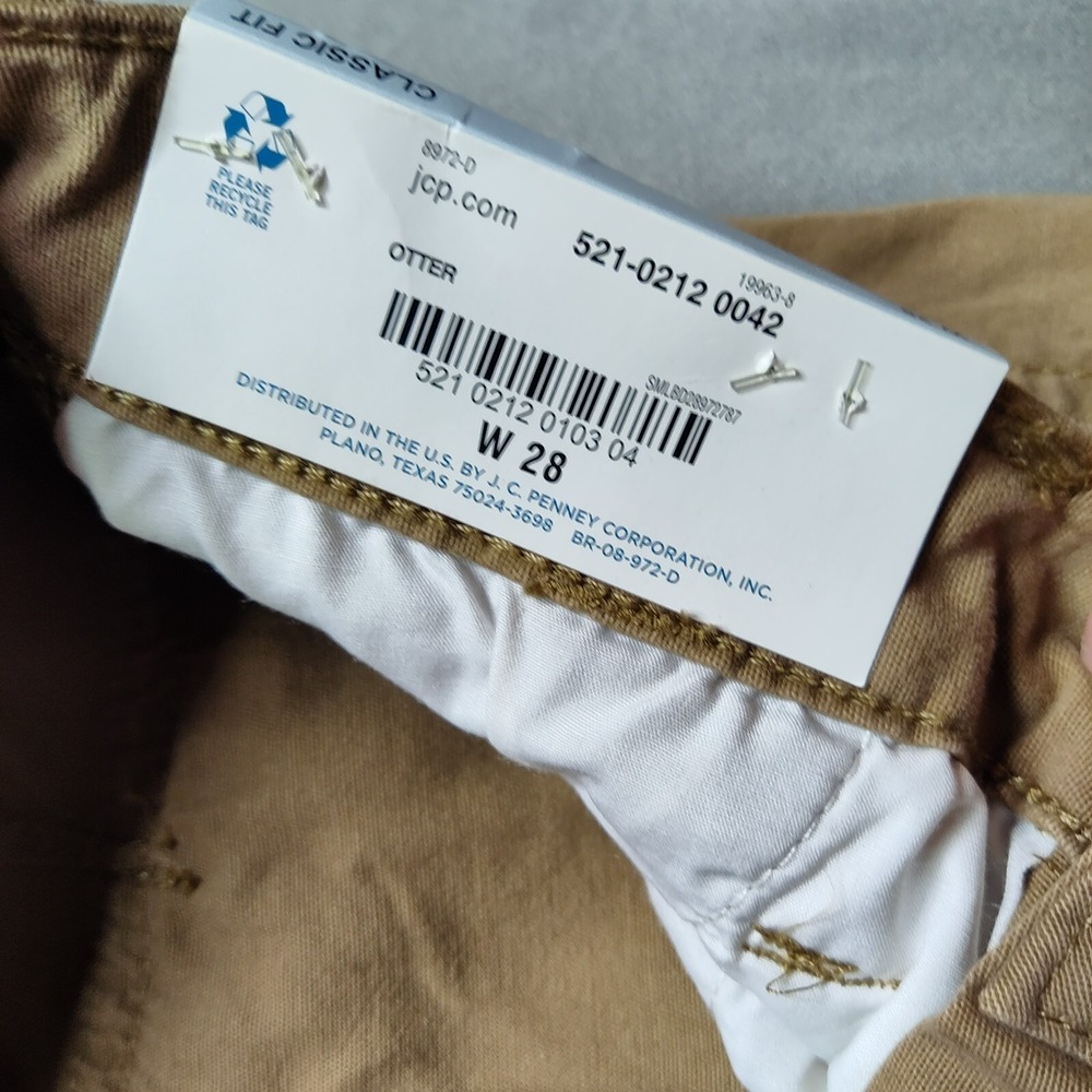 Arizona Jeans Mens 28 Classic Fit Otter Brown Flex 10" Cargo Shorts NEW - Picture 7 of 10